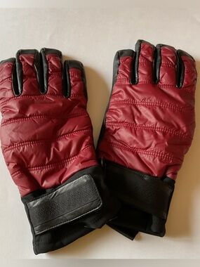 UGG MENS ALL WEATHER TASMAN STRAP GLOVE GLOVES  RED AND BLACK SIZE LARGE NWOT